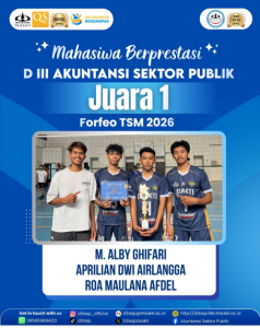 MAHASISWA D III AKUNTANSI SEKTOR PUBLIK RAIH JUARA 1 FORFEO TSM 2026